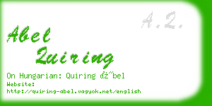 abel quiring business card